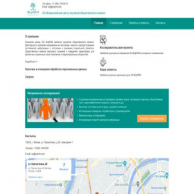 Скриншот главной страницы сайта ao.wciom.ru