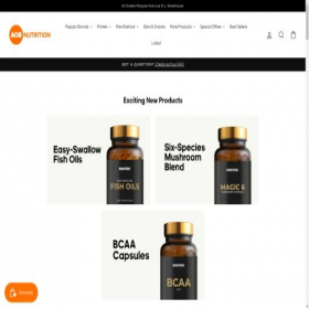 Скриншот главной страницы сайта aobnutrition.ie