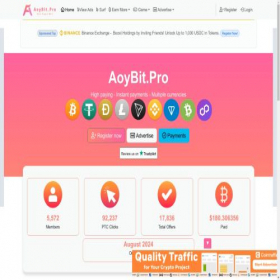 Скриншот главной страницы сайта aoybit.pro