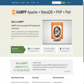 Скриншот главной страницы сайта apachefriends.org