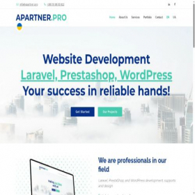 Скриншот главной страницы сайта apartner.pro