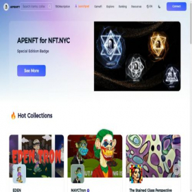 Скриншот главной страницы сайта apenft.io