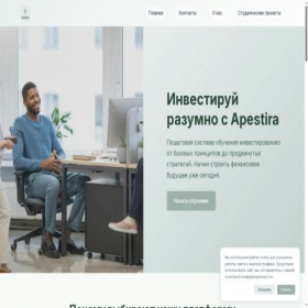 Скриншот главной страницы сайта apestira.ru