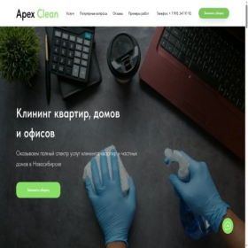 Скриншот главной страницы сайта apex-clean.ru