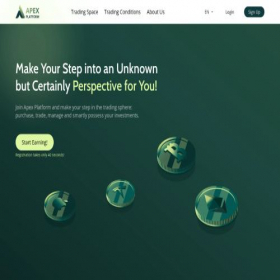 Скриншот главной страницы сайта apex-platform.io