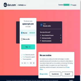 Скриншот главной страницы сайта apexcrypt.com