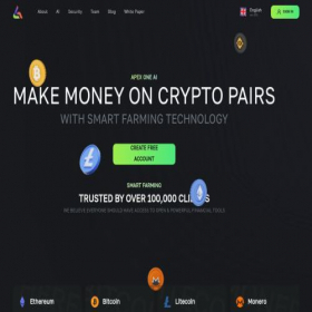 Скриншот главной страницы сайта apexone.global