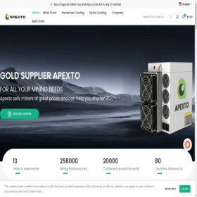 Скриншот главной страницы сайта apextomining.com