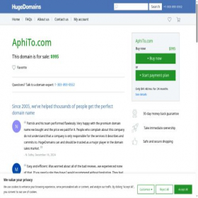 Скриншот главной страницы сайта aphito.com