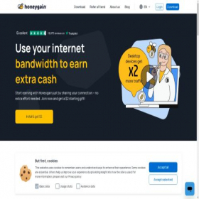 Скриншот главной страницы сайта api.honeygain.com