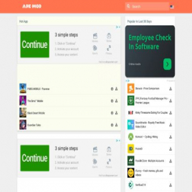 Скриншот главной страницы сайта apk-mod.info