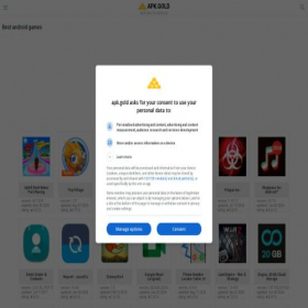 Скриншот главной страницы сайта apk.gold
