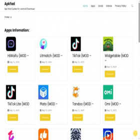 Скриншот главной страницы сайта apkfad.com
