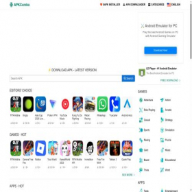 Скриншот главной страницы сайта apkflash.com