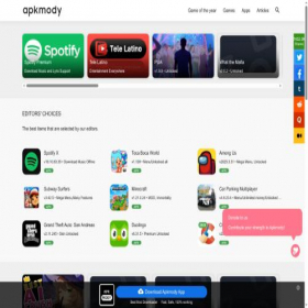 Скриншот главной страницы сайта apkmody.mobi