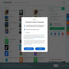 Скриншот главной страницы сайта apkpure.ph