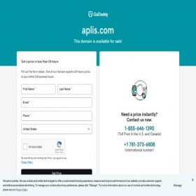 Скриншот главной страницы сайта aplis.com