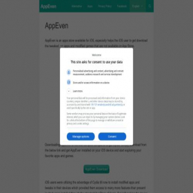 Скриншот главной страницы сайта app-even.com