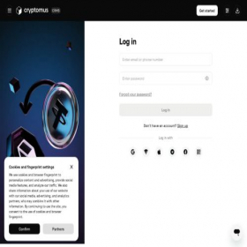 Скриншот главной страницы сайта app.cryptomus.com