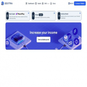 Скриншот главной страницы сайта app.dextra.capital