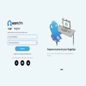 Скриншот главной страницы сайта app.earn.fm