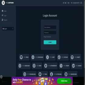 Скриншот главной страницы сайта app.freebitcoin.io
