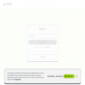 Скриншот главной страницы сайта app.getgrass.io