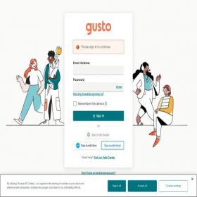 Скриншот главной страницы сайта app.gusto.com