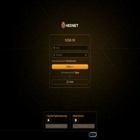 Скриншот главной страницы сайта app.hednet.io