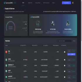 Скриншот главной страницы сайта app.justlend.org
