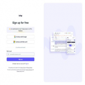 Скриншот главной страницы сайта app.krisp.ai