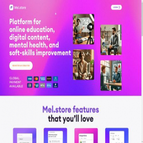 Скриншот главной страницы сайта app.mel.store
