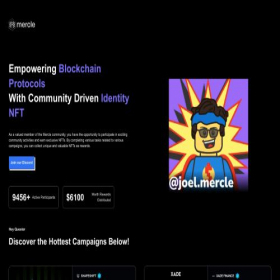 Скриншот главной страницы сайта app.mercle.xyz