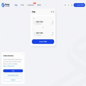 Скриншот главной страницы сайта app.rango.exchange