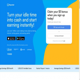 Скриншот главной страницы сайта app.repocket.com