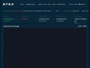 Скриншот главной страницы сайта app.stex.com