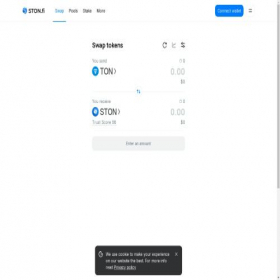 Скриншот главной страницы сайта app.ston.fi