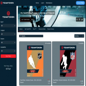 Скриншот главной страницы сайта app.teamtoken.com
