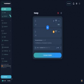 Скриншот главной страницы сайта app.thorswap.finance