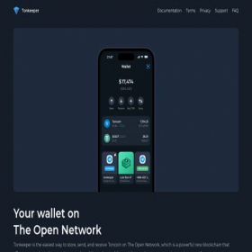 Скриншот главной страницы сайта app.tonkeeper.com