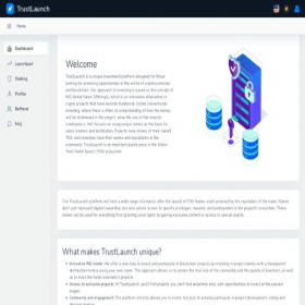 Скриншот главной страницы сайта app.trustlaunch.io