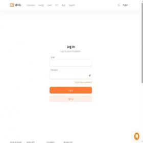 Скриншот главной страницы сайта app.vexel.com