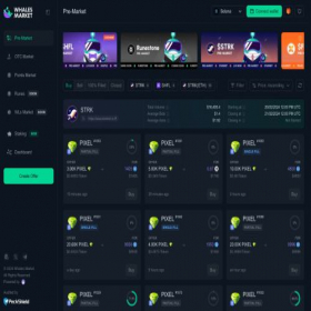 Скриншот главной страницы сайта app.whales.market