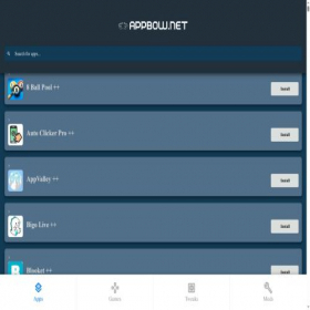 Скриншот главной страницы сайта appbow.net