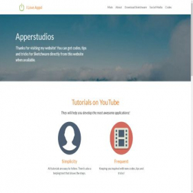 Скриншот главной страницы сайта apperstudios.mystrikingly.com