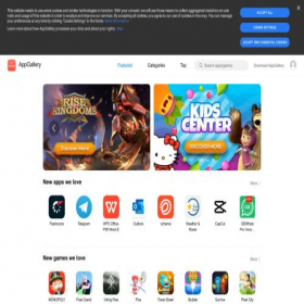 Скриншот главной страницы сайта appgallery.huawei.com