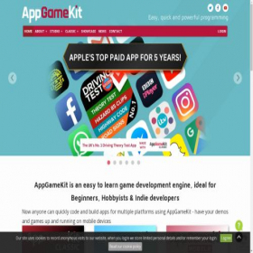 Скриншот главной страницы сайта appgamekit.com