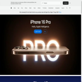 Скриншот главной страницы сайта apple.eu