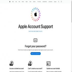 Скриншот главной страницы сайта apple.id