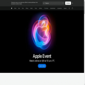 Скриншот главной страницы сайта apple.store